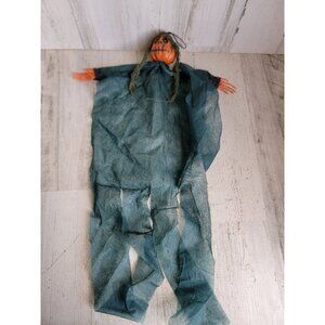 Vintage mini hanging pumpkin girl hanging Halloween decor